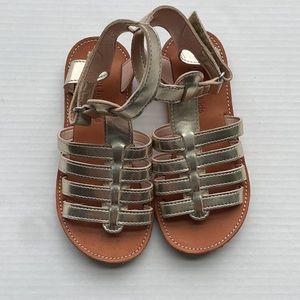 Garnet Hill Gold Gladiator Sandals